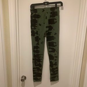 MX Fit 2 Go Black & Green Tie Dye Yoga Pants